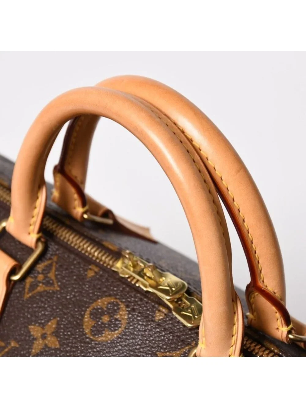 Louis Vuitton Monogram Speedy Bandouliere 30 Handbag Brown Gold